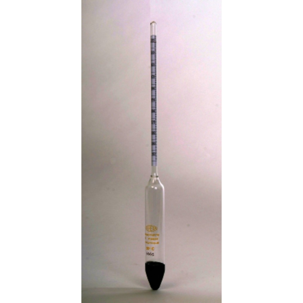 Alcoomètre - 30 - 60% Al-Ambik® avec thermomètre - Aréomètre pour alcool 