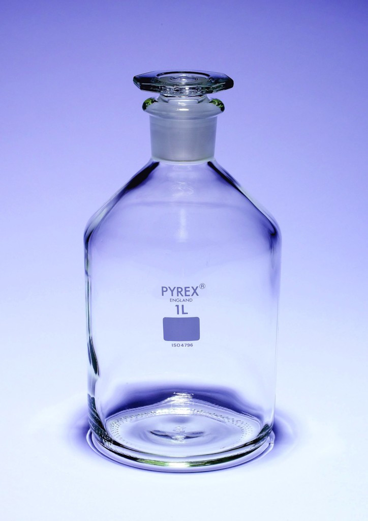 Flacon en verre de 150ml avec un large orifice et liège conique 47x120