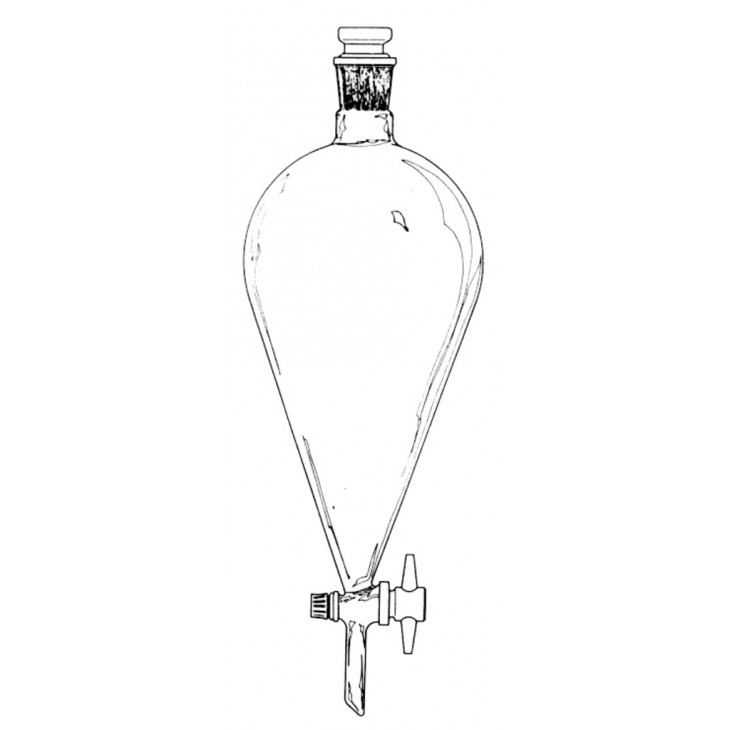 AMPOULE A DECANTER FORME POIRE ROBINET TEFLON-250ML