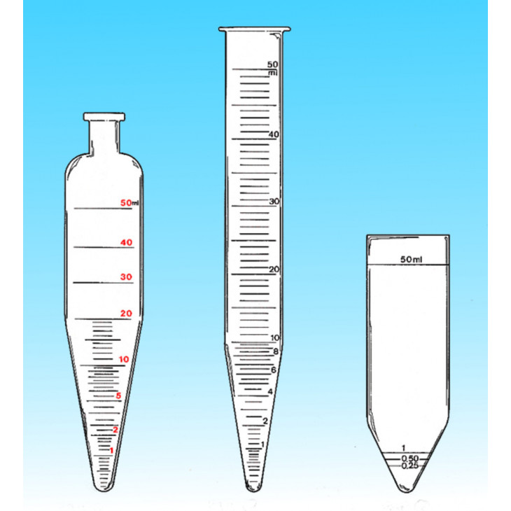 TUBE A CENTRIFUGER PYREX GRA- DUE 4 TRAITS D34X100MM