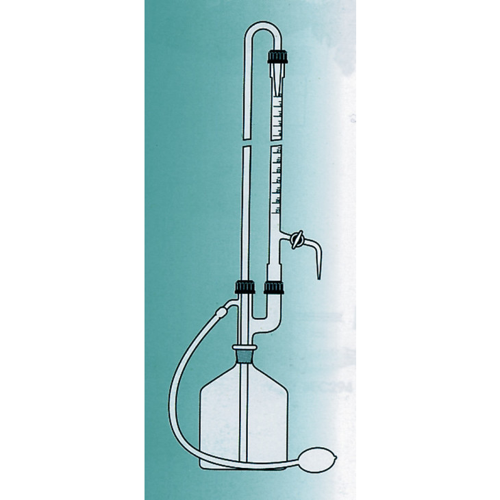 BURETTE PELLET 50 ML EN 1/10 COMPLETE FLACON BLANC 2 L