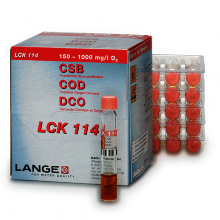 TEST EN CUVE DCO 150-1000 MG/L LCK114 - PACK DE 25