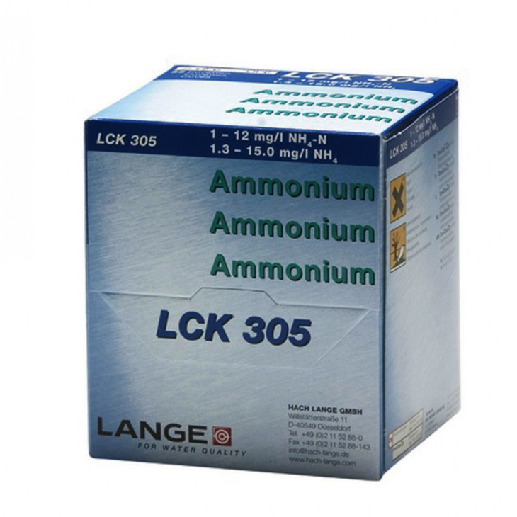 TEST EN CUVE AMMONIAC 1-12MG/L LCK305 - PACK DE 25