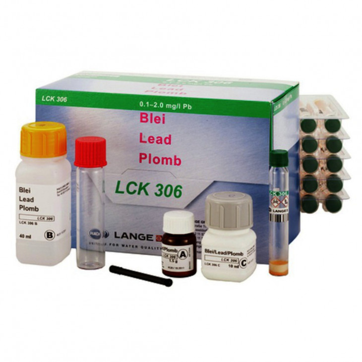 TEST EN CUVE PLOMB 0,1-2MG/L LCK306 - PACK DE 25