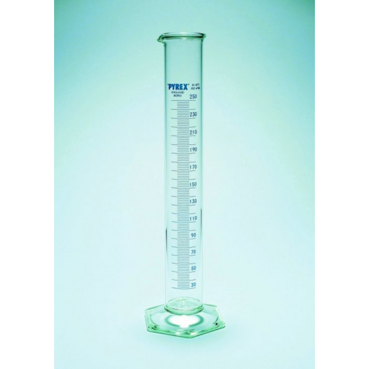 EPROUVETTE FORME HAUTE VERRE EPAIS PYREX CL.B 250ML - X2