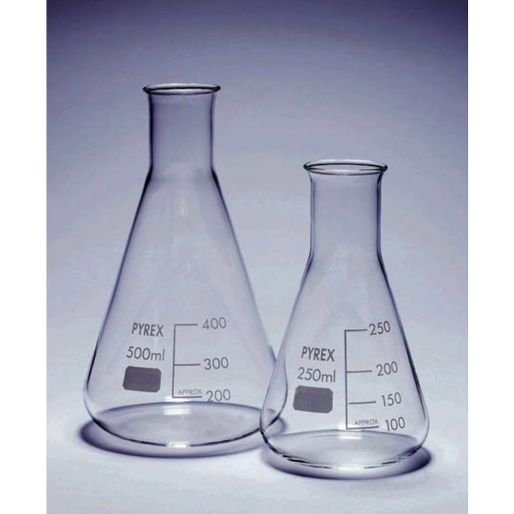 FIOLE CONIQUE COL ETROIT PYREX 25ML-X10