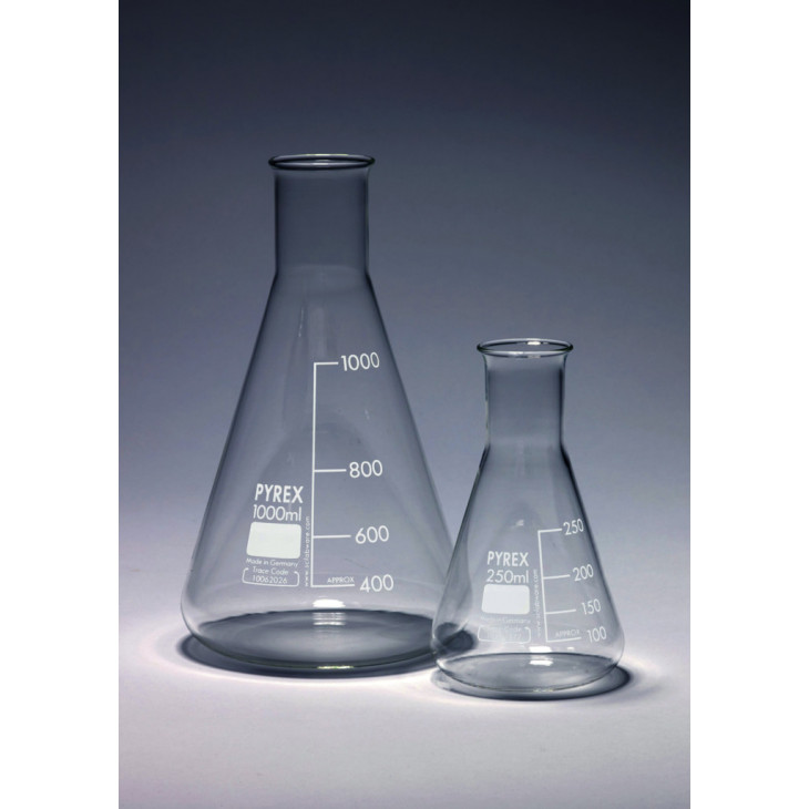 FIOLE CONIQUE COL ETROIT EN VERRE PYREX 200ML PAR 10