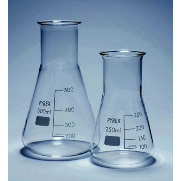 FIOLE CONIQUE COL LARGE PYREX 50ML-X10