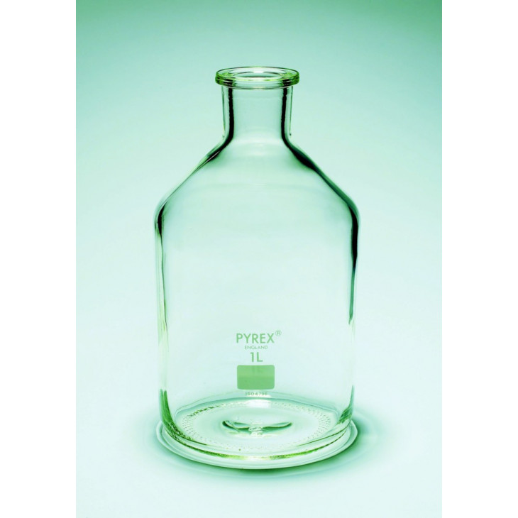 FLACON EN VERRE PYREX A COL ETROIT ET LISSE 5L PACK-1 - Labora