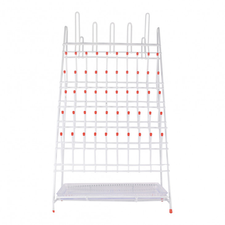 EGOUTTOIR DE LABORATOIRE PVC A POSER -55 POSITIONS 650X360MM