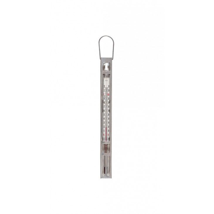 THERMOMETRE EN VERRE AVEC ETUI 0 +120C +/-1C ARMATURE INOX