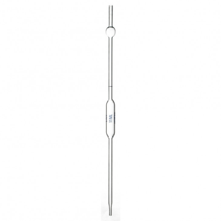 PIPETTE A LAIT EN VERRE 2 TRAITS JAUGEE 11ML