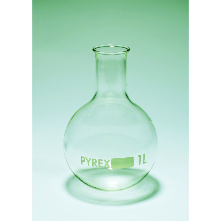BALLON FOND ROND COL ETROIT PYREX 10L