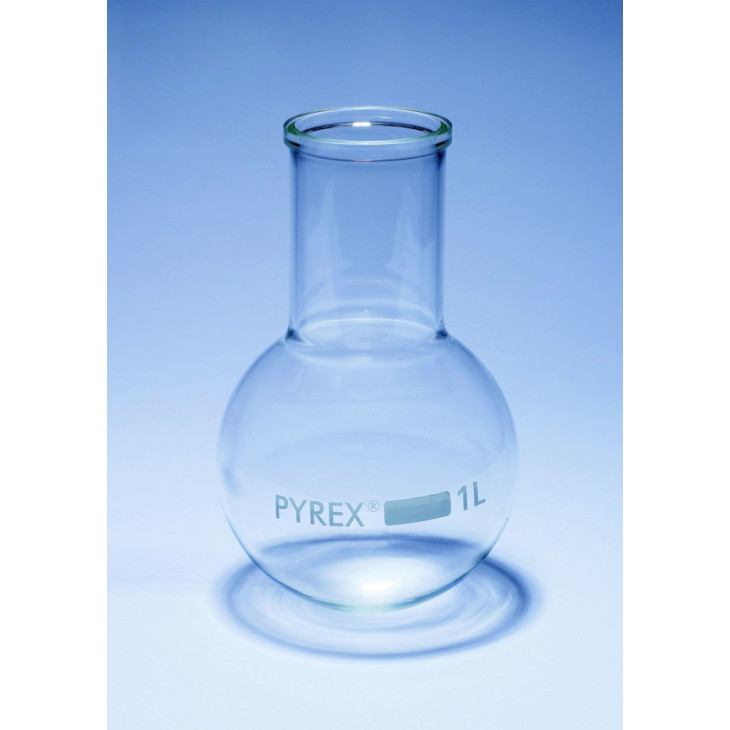 BALLON FOND ROND COL LARGE PYREX 500ML - PACK DE 10