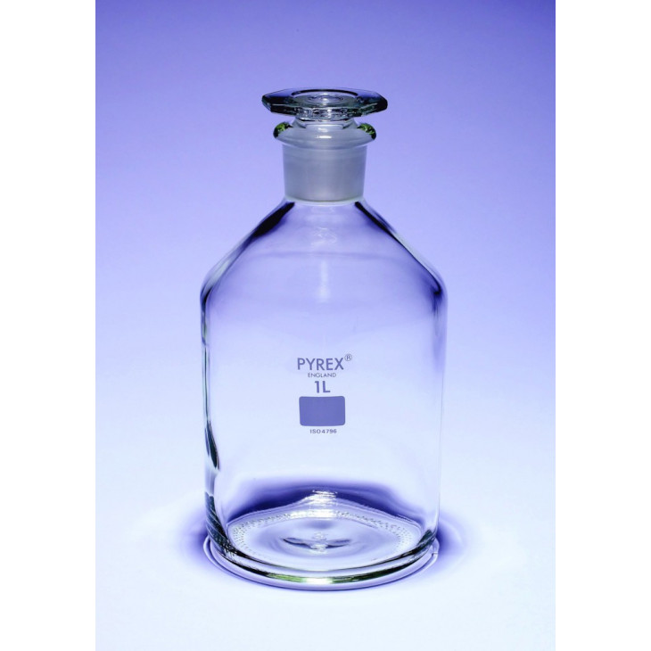 FLACON EN VERRE PYREX BOUCHON COL RODE 250ML CN19/26 -X10