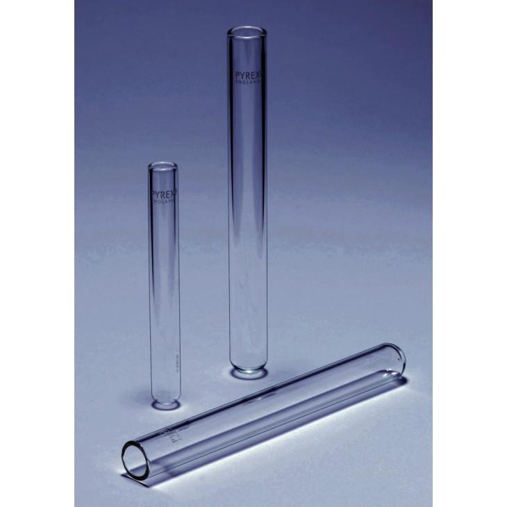 TUBE A ESSAI BORD DROIT PYREX VERRE EPAIS 15ML 16X125MM-X100