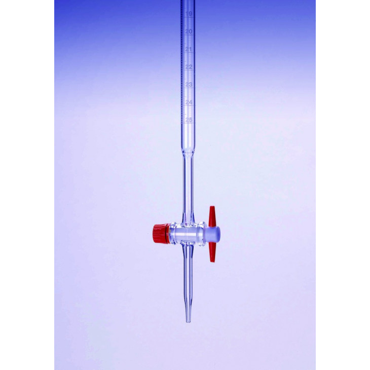 BURETTE PYREX VERRE CLASSE B CLE PTFE 10ML