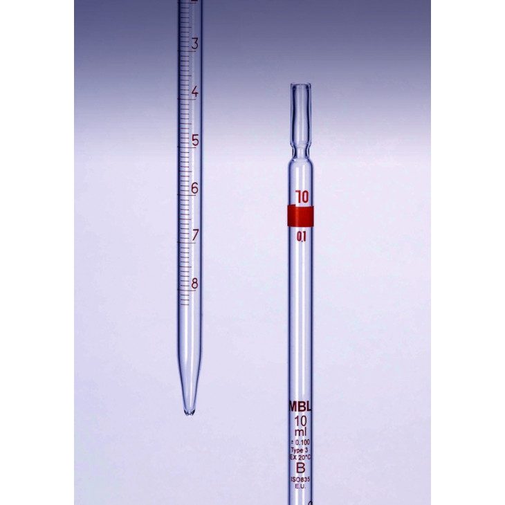 PIPETTE GRADUEE MBL VERRE TYPE 3 CLASSE B 25ML-PAR 5