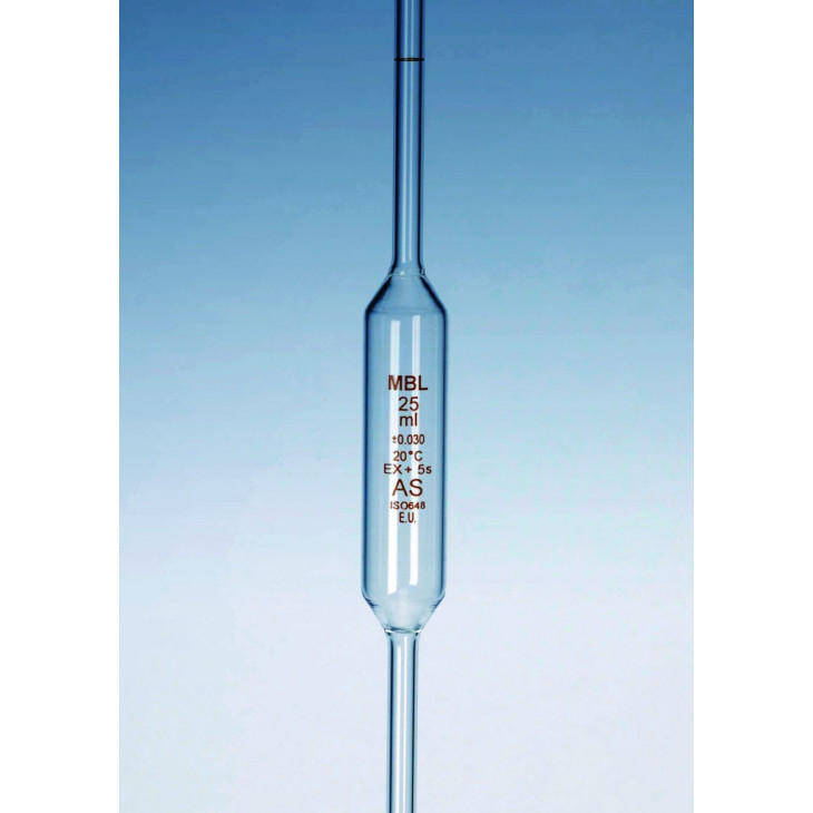 PIPETTE JAUGEE MBL VERRE 1 TRAIT CLASSE AS 2ML-PAR 2