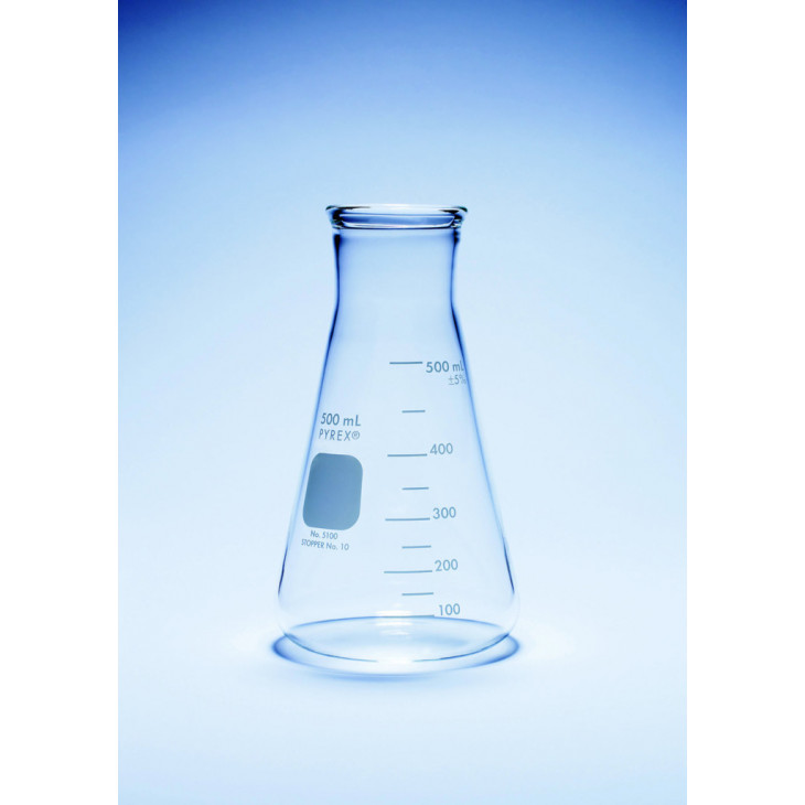 FIOLE CONIQUE COL LARGE PYREX USAGE INTENSIF 1L-X6
