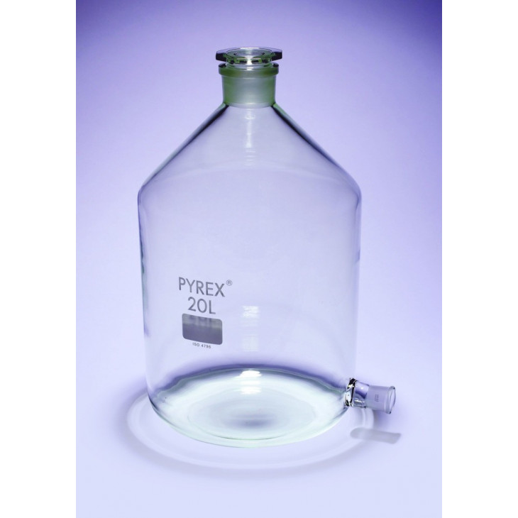 BONBONNE EN VERRE PYREX 5L RODAGE 45/40 + BOUCHON