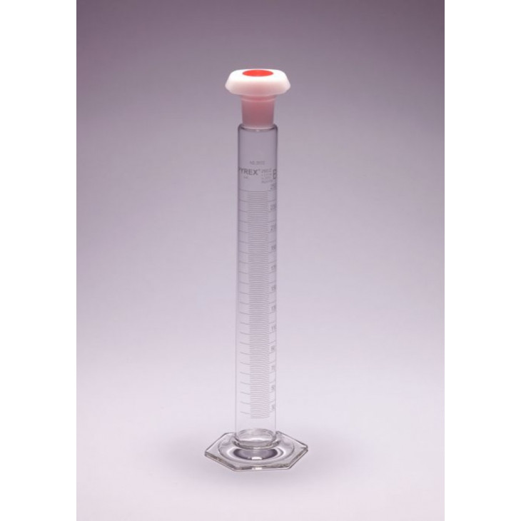 EPROUVETTE GRADUEE BOUCHEE VERRE PYREX CL. B 25ML - X2