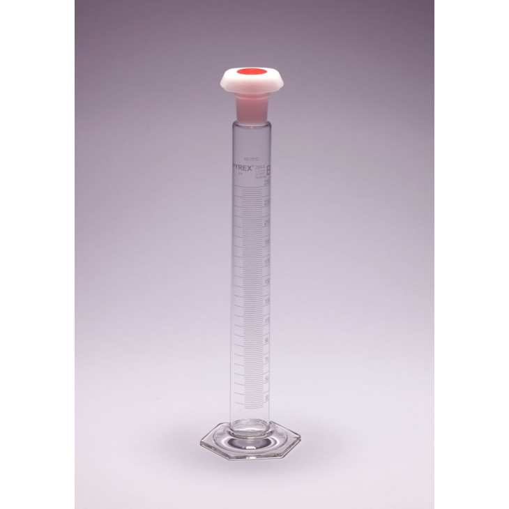 EPROUVETTE GRADUEE BOUCHEE VERRE PYREX CL. B 25ML - X10