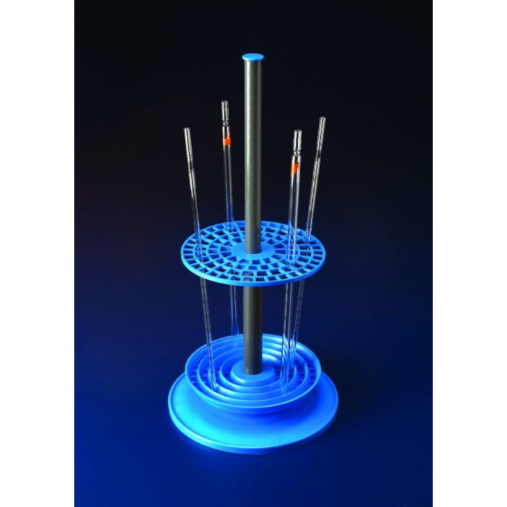 PORTE-PIPETTE CIRCULAIRE EN PP BLEU POUR 94 PIPETTES