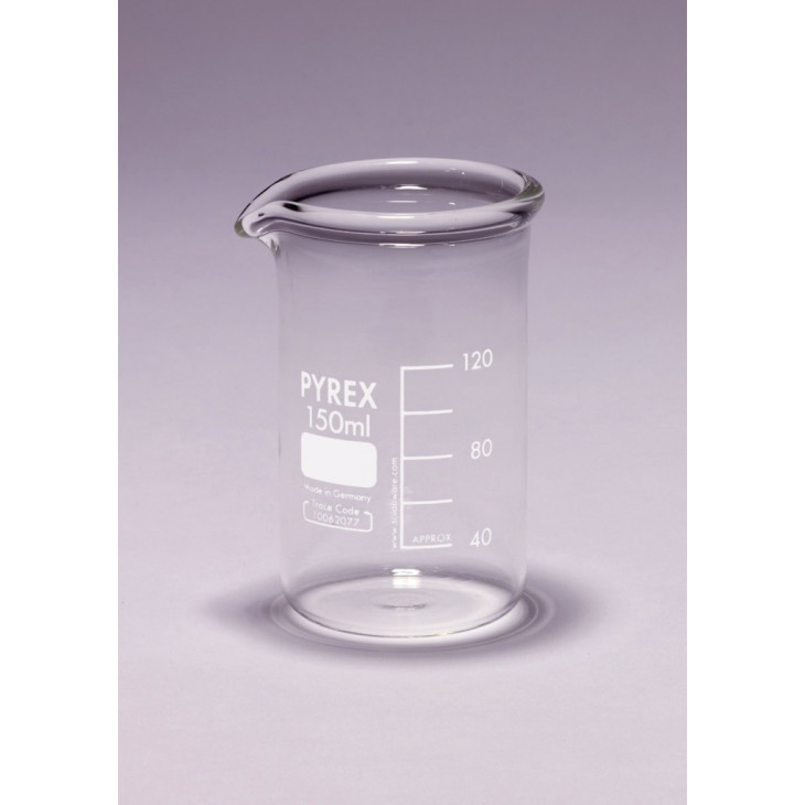 BECHER A BEC FORME HAUTE PYREX 150ML USAGE INTENSIF - PAR 10