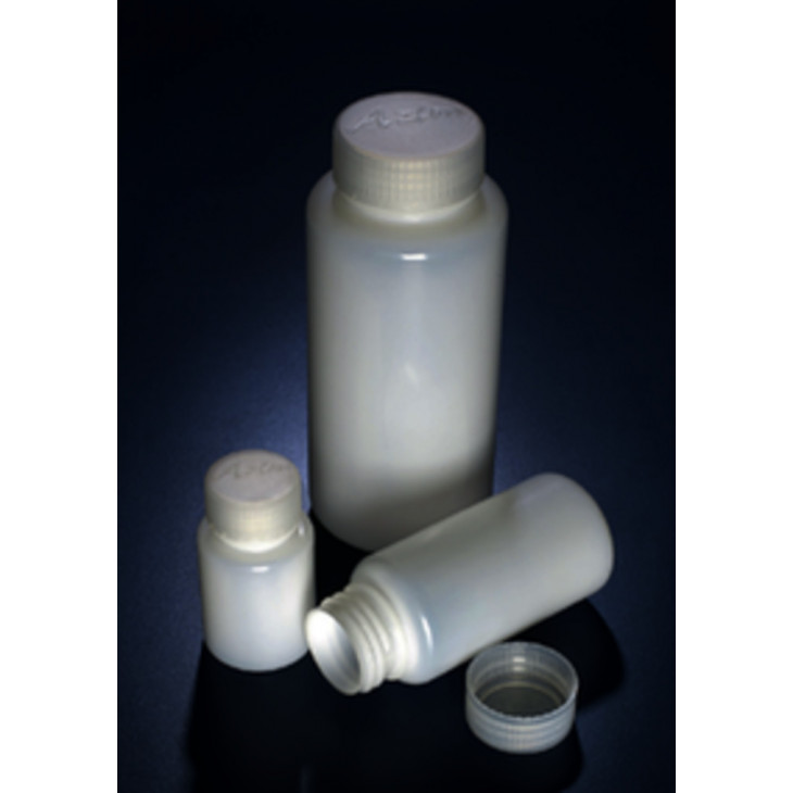 FLACON ROND COL LARGE PEHD BOUCHON PP 250ML AZLON-X10