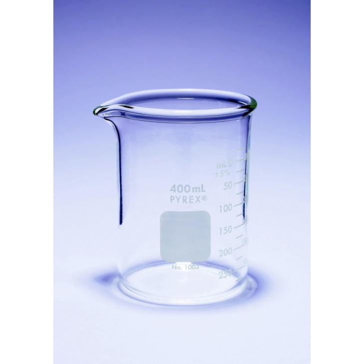 BECHER A BEC FORME BASSE PYREX 400ML USAGE INTENSIF - PAR 12