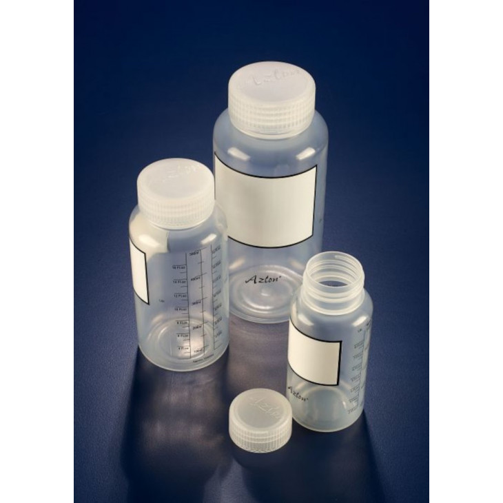 FLACON ROND COL LARGE GRADUE PP 500ML VITLAB - X10