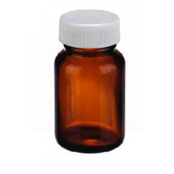 FLACON VERRE AMBRE BOUCH. PTFE JOINT PVC WHEATON 30ML-X24