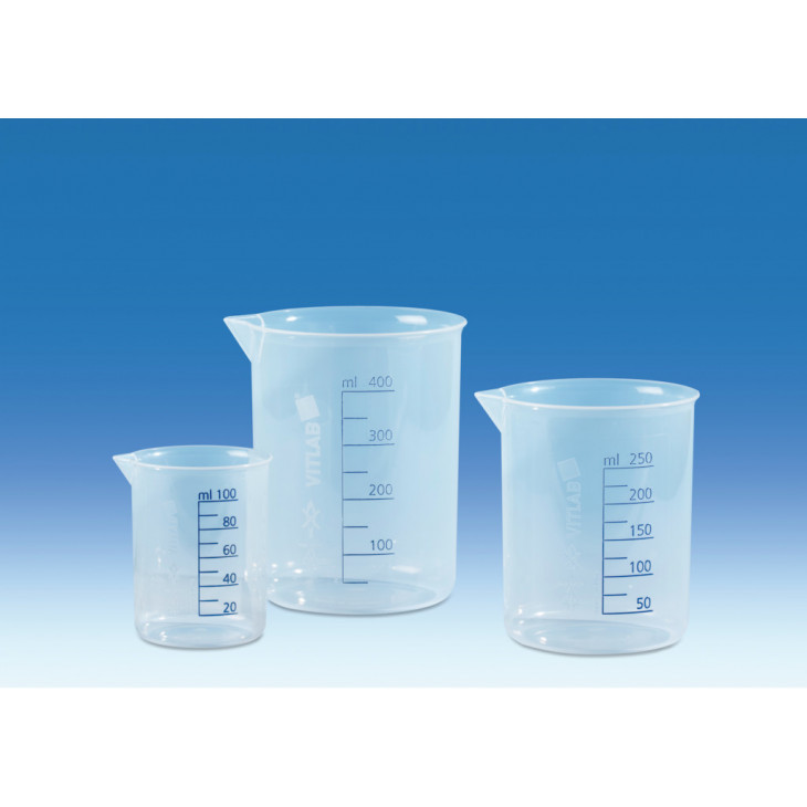 BECHER FORME BASSE PP GRADUATION BLEUE - 5L