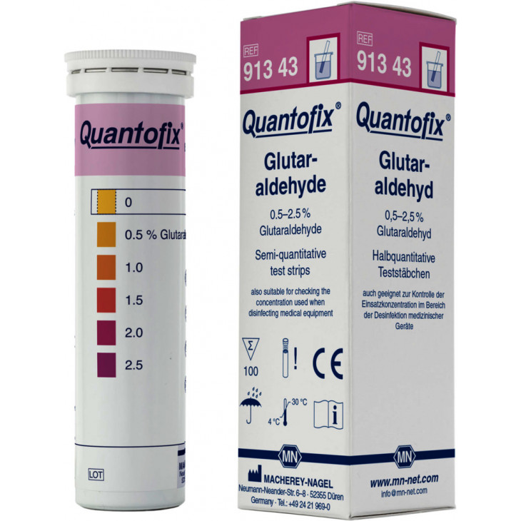QUANTOFIX GLUTARALDEHYDE 0-2,5% 9133 - PACK DE 100