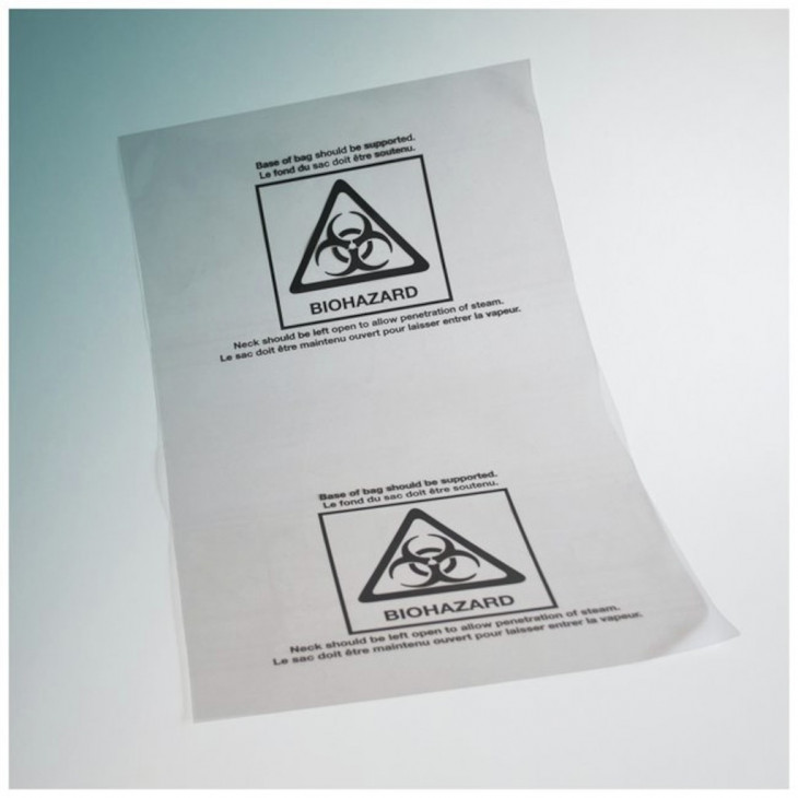 SACS AUTOCLAVABLES 400 X 600MM 14L 134'C BIOHAZARD -PAR X500