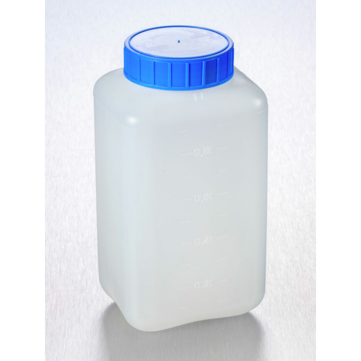 FLACON CARRE LO ASEPTIQUE 1000 ML DOUBLE FERMETURE BLEU X 90