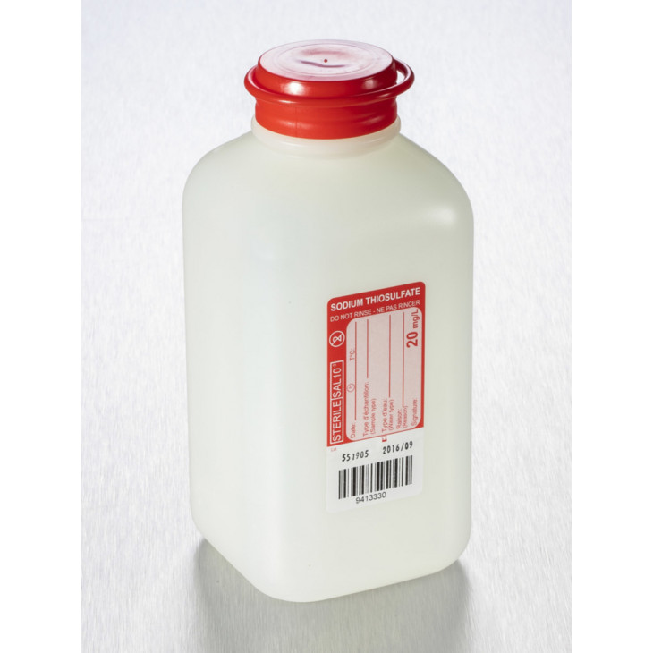 FLACON PRELEVEMENT+SODIUM THIO PE IRRADIE CARRE DF 500ML X100