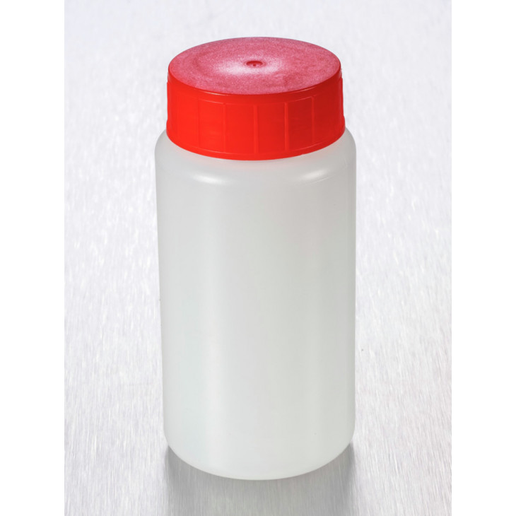 FLACON ROND PEHD TYPE C 150 ML B.ROUGE ASEPTIQUE X 250