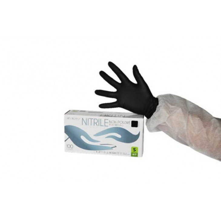 GANT NITRILE NOIR NON POUDRE 5,5G TAILLE XL-BTE 100