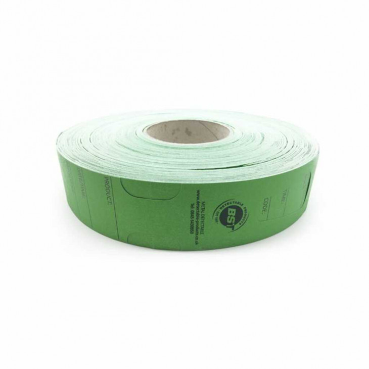ETIQUETTE A BOUCLE RESISTANT A LA CHALEUR DETECTABLE VERT - PACK X500