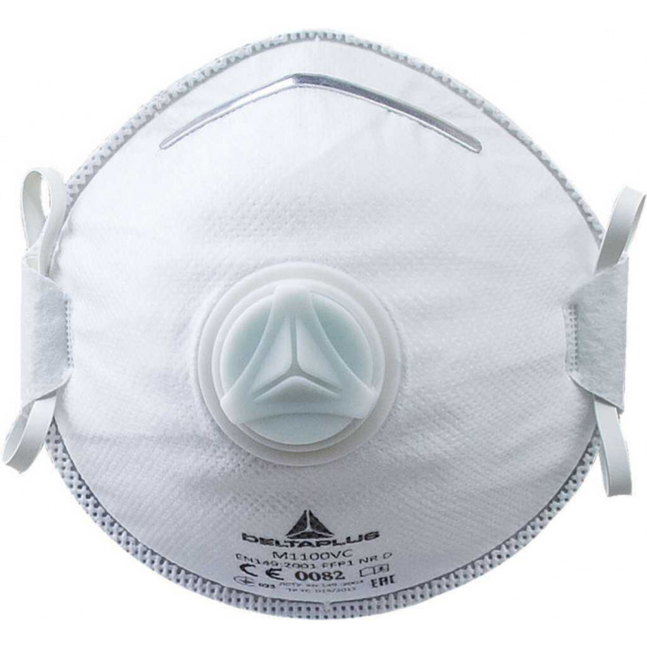 MASQUE RESPIRATOIRE AVEC VALVE FFP1 - PACK X10