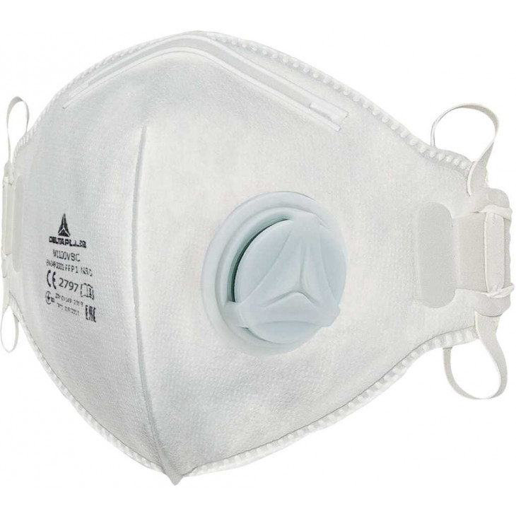 MASQUE RESPIRATOIRE AVEC VALVE FFP1 PLIAGE VERTICAL - PACK X10