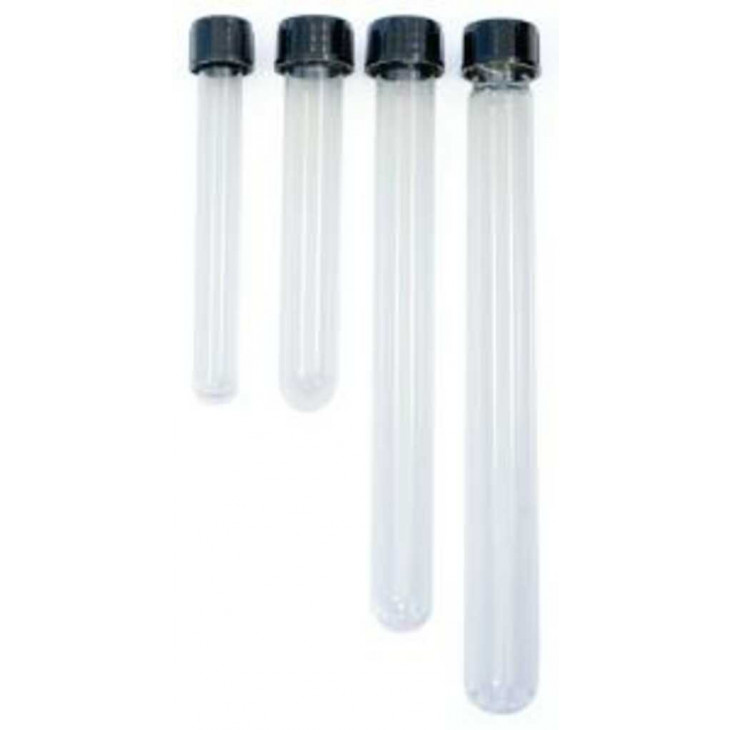 TUBES DE CULTURE D.16X160MM AVEC BOUCHON A VIS EN PP NOIR GL18 -X100
