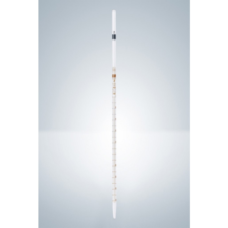 PIPETTE GRADUEE AS 2ML EN 0,02 -ML ZERO EN BAS CERTIFIEE P12