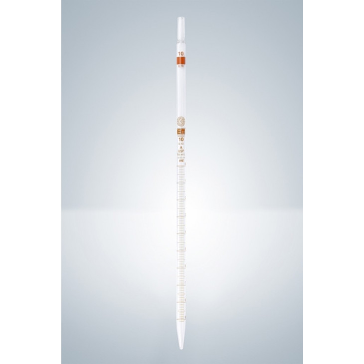 PIPETTE EN VERRE GRADUEE 10ML EN 0,1ML CONF.USP - PACK DE 12