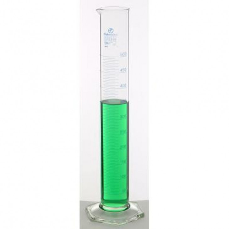 EPROUVETTE VERRE SODOCALCIQUE GRADUEE BLEUE CL.B - CAP.500ML