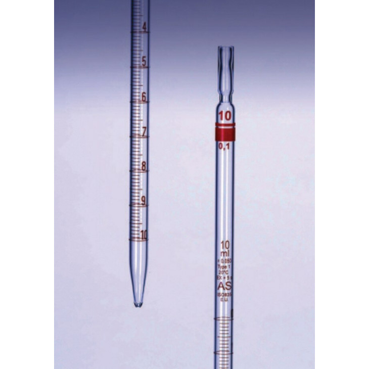 PIPETTE GRADUEE TYPE 1 CL.AS VERRE SODO ZERO EN HT 10ML -X2