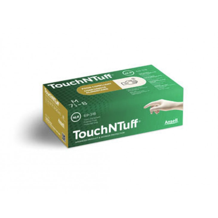 GANTS LATEX NON POUDRES TOUCH N TUFF T.8,5/9 PACK X100