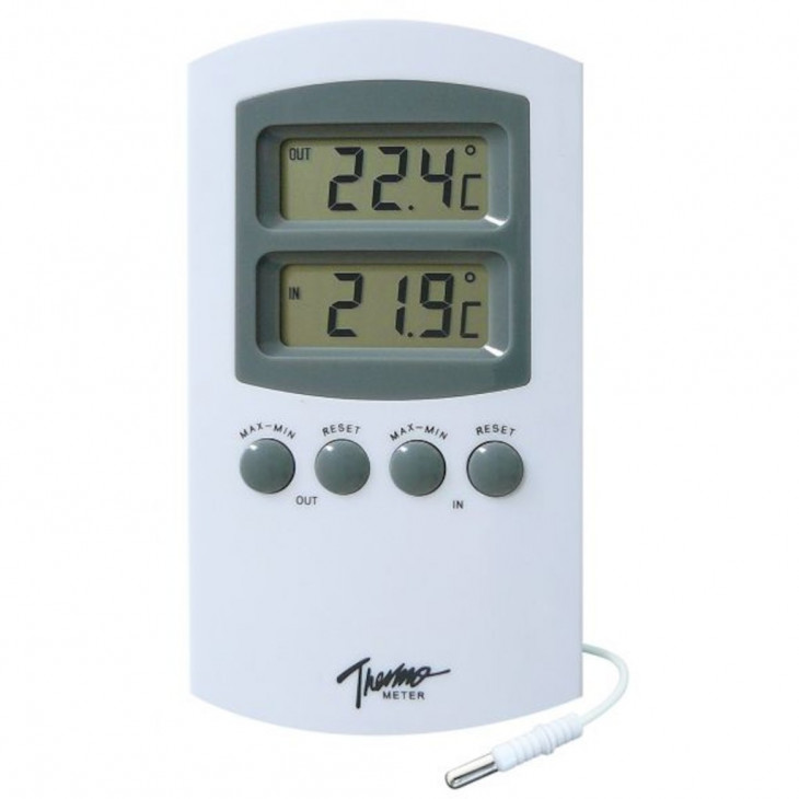 Thermomètre mini maxi électronique 22,5 cm Blackfox